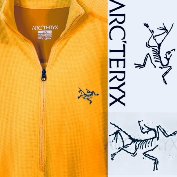 ARCTERYX MENS LARGE DELTA 1/4 ZIP NECK LW FLEECE PULLOVER BASELAYER 
NWOT YELLOW - Picture 10 of 13
